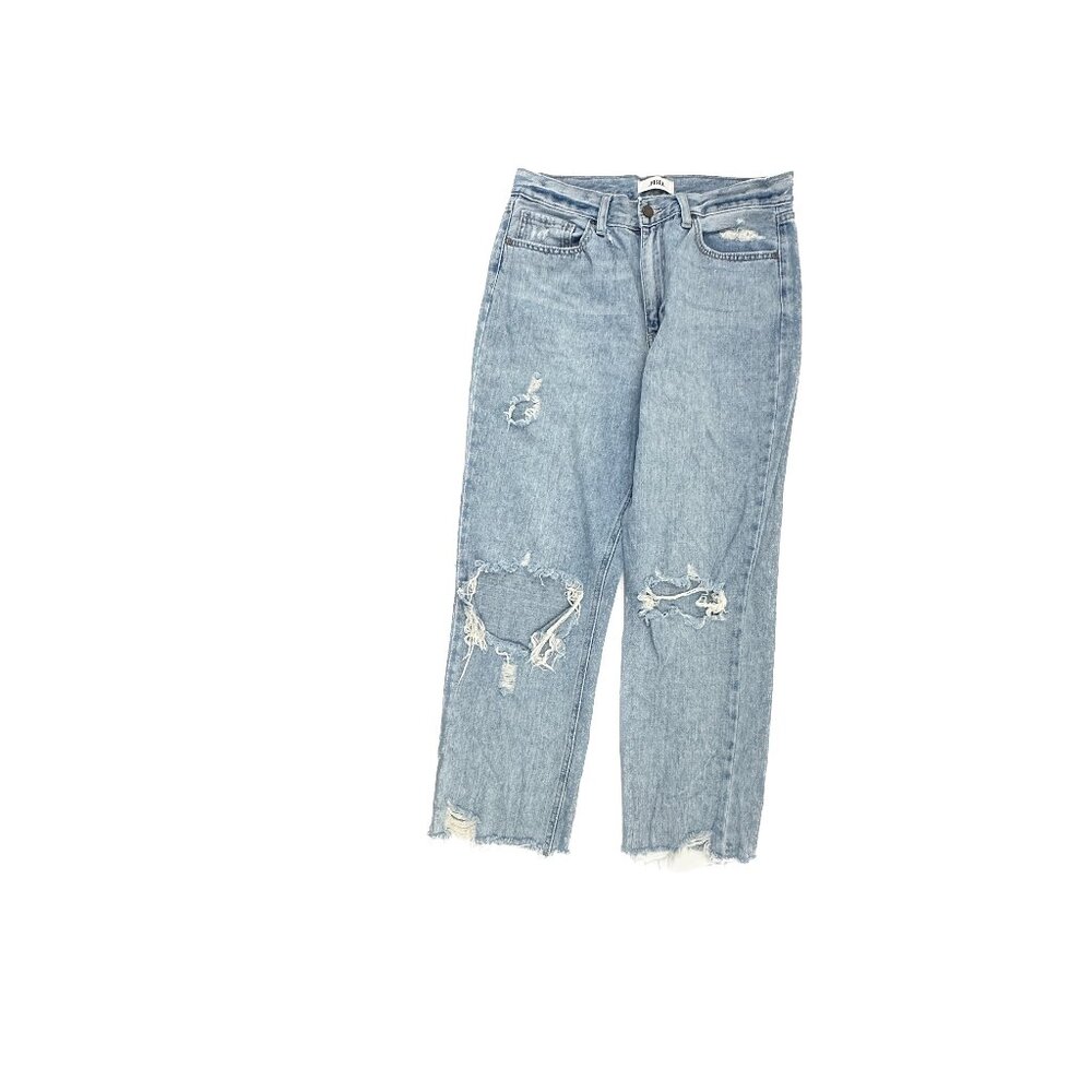 JBD by Just Black Straight Distressed‎ Raw Hem Women's size 30 Medium Blue Jeans